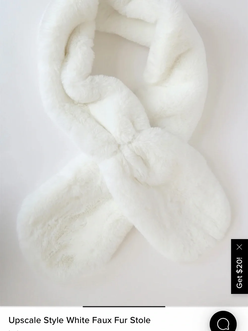 Lulu's White Faux Fur Scarf - Plush Satin-Lined Wrap